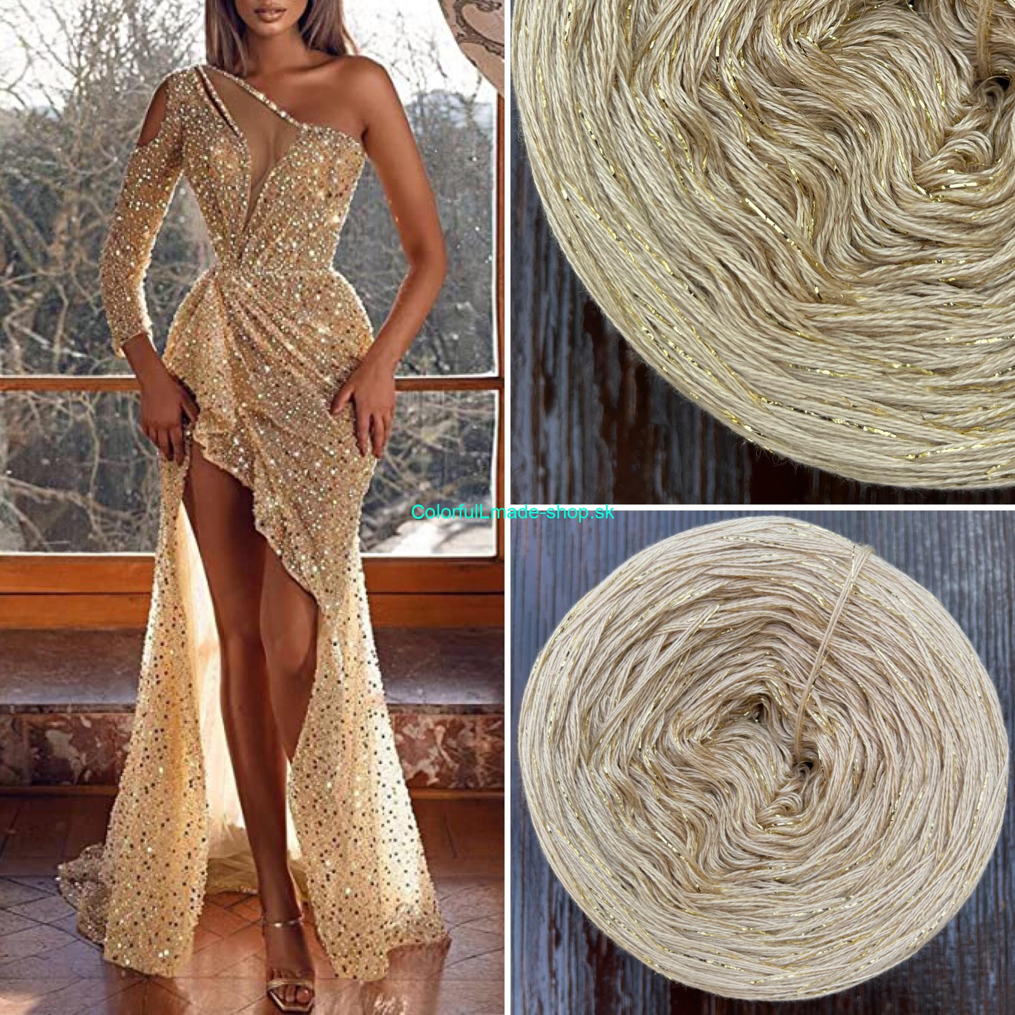 Limitovaná edice No.104 glitter gold 300g /1500 m