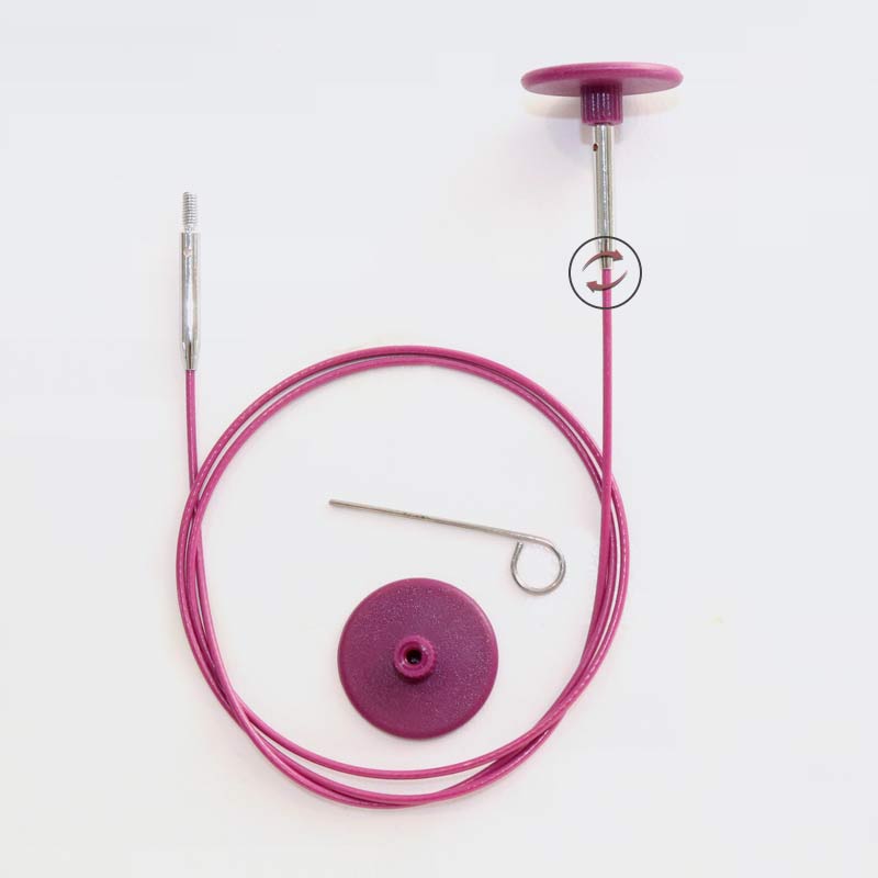 KnitPro lanko k vyměnitelným jehlicím otočné 360° 50 cm